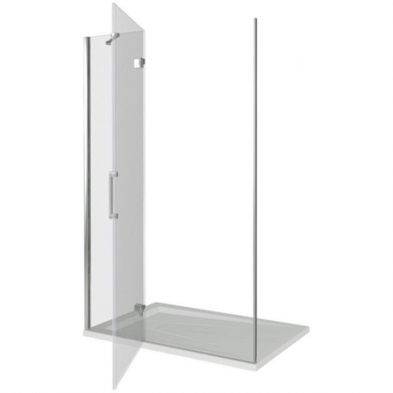 Душевая дверь в нишу BAS Good door Saturn WTW-120-C-CH-L 120x185 стекло прозрачное, профиль хром