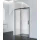 Душевая дверь в нишу BelBagno ACQUA-BF-1-130-C-NERO стекло прозрачное, профиль чёрный