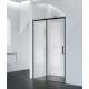Душевая дверь в нишу BelBagno ACQUA-BF-1-150-C-NERO стекло прозрачное, профиль чёрный