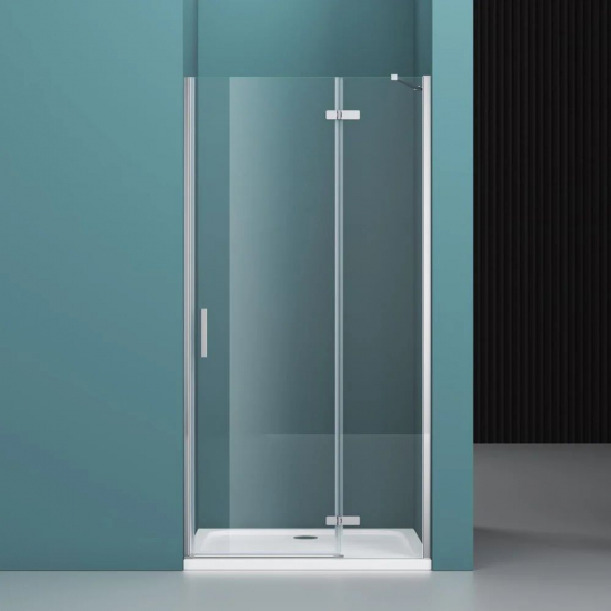 Душевая дверь в нишу BelBagno KRAFT-B-12-60/60-C-Cr-L стекло прозрачное, профиль хром