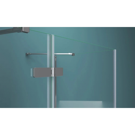 Душевая дверь в нишу BelBagno KRAFT-B-12-60/60-C-Cr-L стекло прозрачное, профиль хром