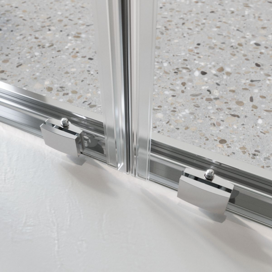 Душевая дверь в нишу BelBagno LUCE-BF-2-150-C-Cr стекло прозрачное, профиль хром