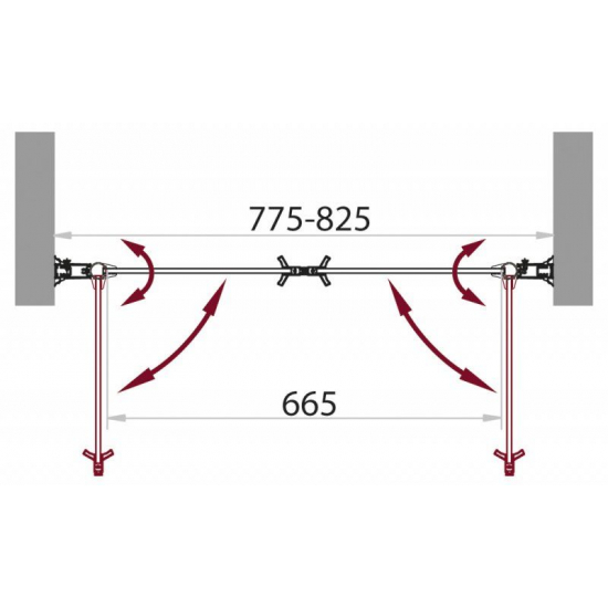 Душевая дверь в нишу BelBagno SELA-B-2-80-C-Cr стекло прозрачное, профиль хром