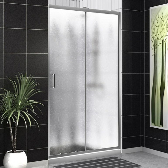 Душевая дверь в нишу BelBagno UNO-195-BF-1-110-CH-CR стекло шиншила, профиль хром