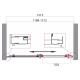 Душевая дверь в нишу BelBagno UNO-195-BF-1-120-P-NERO стекло рифлёное, профиль чёрный