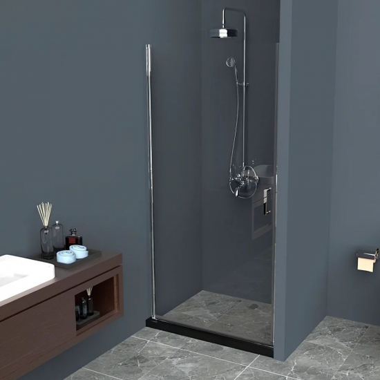 Душевая дверь в нишу BelBagno UNO-B-1-80-C-Cr стекло прозрачное, профиль хром