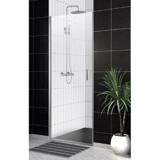 Душевая дверь в нишу BelBagno UNO-B-1-85-C-Cr стекло прозрачное, профиль хром