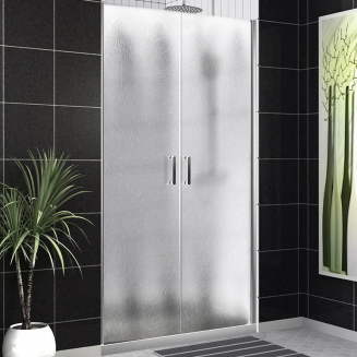 Душевая дверь в нишу BelBagno UNO-B-2-120-CH-Cr стекло шиншила, профиль хром