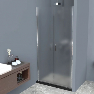 Душевая дверь в нишу BelBagno UNO-B-2-80-P-Cr стекло рифлёное, профиль хром