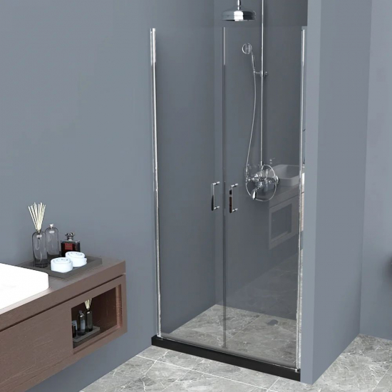 Душевая дверь в нишу BelBagno UNO-B-2-90-C-Cr стекло прозрачное, профиль хром