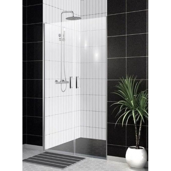 Душевая дверь в нишу BelBagno UNO-B-2-90-C-Cr стекло прозрачное, профиль хром