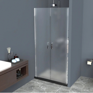 Душевая дверь в нишу BelBagno UNO-B-2-90-P-Cr стекло рифлёное, профиль хром