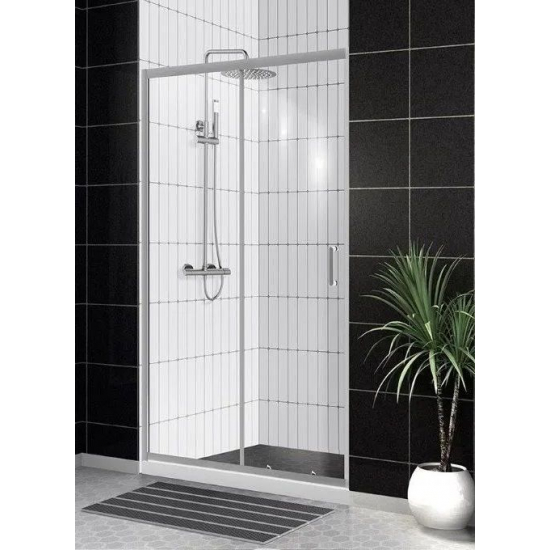 Душевая дверь в нишу BelBagno UNO-BF-1-150-C-Cr стекло прозрачное, профиль хром