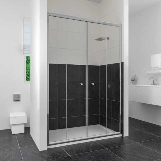 Душевая дверь в нишу RGW Classic CL-10 130x185 стекло прозрачное, профиль хром