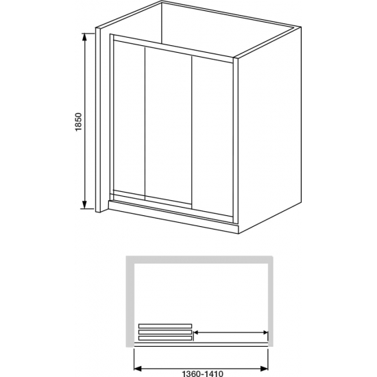 Душевая дверь в нишу RGW Classic CL-11 140х185 стекло прозрачное, профиль хром