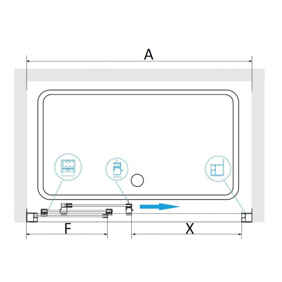 Душевая дверь в нишу RGW Classic CL-111 120х185 стекло прозрачное, профиль хром