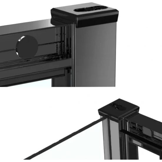 Душевая дверь в нишу RGW Classic CL-14-B 140x185 стекло прозрачное, профиль чёрный