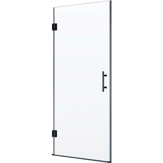 Душевая дверь в нишу RGW Hotel HO-011-B 80х195 стекло прозрачное, профиль чёрный