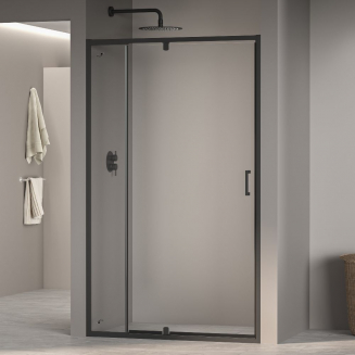 Душевая дверь в нишу RGW Passage PA-008B 110x195 стекло прозрачное, профиль чёрный