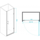 Душевая дверь в нишу RGW Passage PA-06B 70x195 стекло прозрачное, профиль чёрный