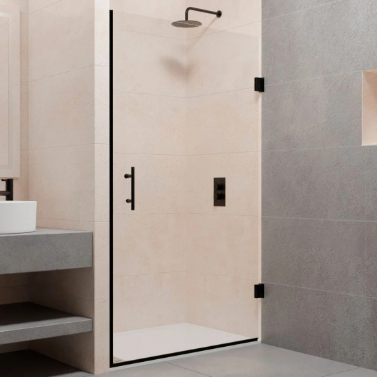 Душевая дверь в нишу RGW Passage PA-06B 70x195 стекло прозрачное, профиль чёрный