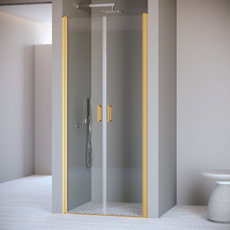 Душевая дверь в нишу RGW Passage PA-104Gb 90x195 стекло прозрачное, профиль золотой