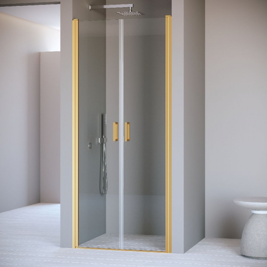 Душевая дверь в нишу RGW Passage PA-104Gb 90x195 стекло прозрачное, профиль золотой