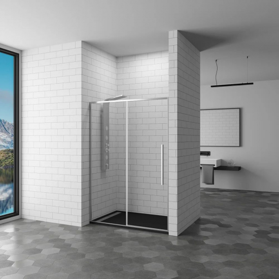 Душевая дверь в нишу RGW Stilvoll SV-12 110x195 стекло прозрачное, профиль хром