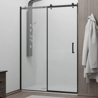 Душевая дверь в нишу RGW Tornado TO-14B 150x195 стекло прозрачное, профиль чёрный