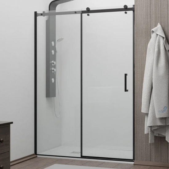 Душевая дверь в нишу RGW Tornado TO-14B 170x195 стекло прозрачное, профиль чёрный