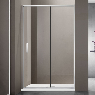 Душевая дверь в нишу SANTREK AQUA Iris-DF-1200-C-Chrome 120x185 стекло прозрачное, профиль хром