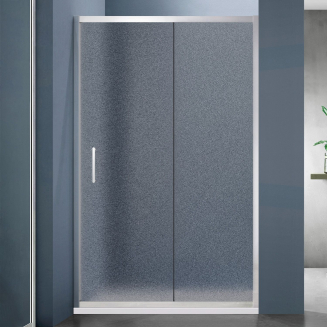Душевая дверь в нишу SANTREK AQUA Lea-DF-1000-G-Chrome 100x185 стекло грейп, профиль хром