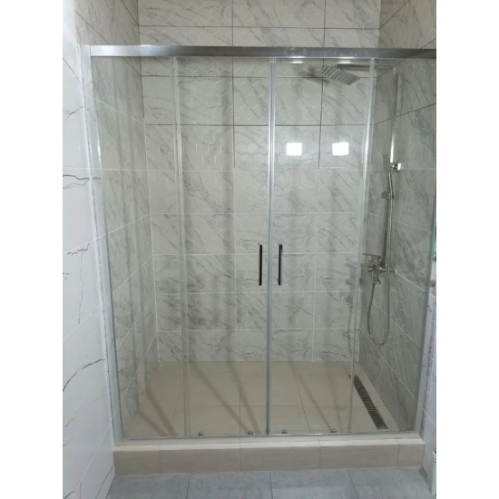 Душевая дверь в нишу SANTREK AQUA Lea-DF-1600-С-Chrome 160x185 стекло прозрачное, профиль хром