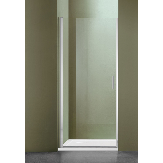 Душевая дверь в нишу SANTREK AQUA Luna-DP-800-C-Chrome 80x185 стекло прозрачное, профиль хром