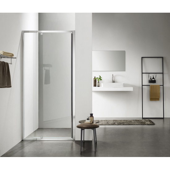 Душевая дверь в нишу SANTREK AQUA Time-DF-DP-900-C-Chrome 90x195 стекло прозрачное, профиль хром
