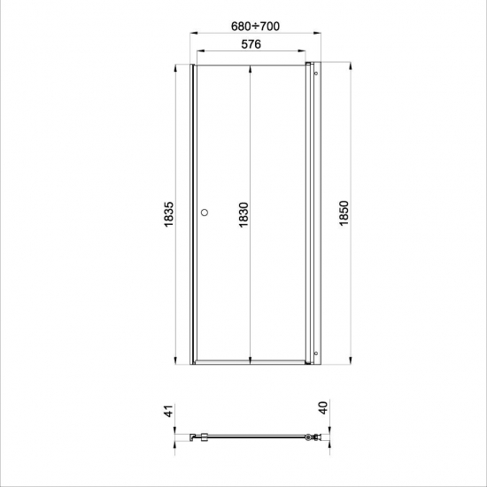 Душевая дверь в нишу ТРИТОН Уно 70