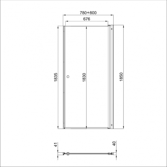 Душевая дверь в нишу ТРИТОН Уно 80