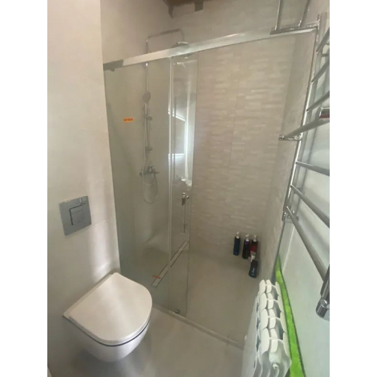 Душевая дверь в нишу VECONI Evo 100 CH 120x195 стекло прозрачное, профиль хром