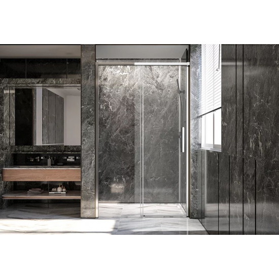 Душевая дверь в нишу VECONI Premium Trento PTD-40CH 130x200 стекло прозрачное, профиль хром