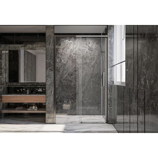 Душевая дверь в нишу VECONI Premium Trento PTD-40GR 140x200 стекло прозрачное, профиль графит