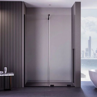 Душевая дверь в нишу VECONI Premium Trento PTDW-50B 150x200 стекло прозрачное, профиль чёрный