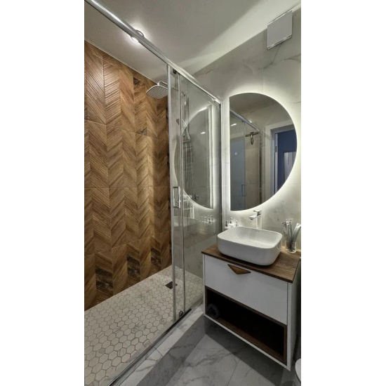 Душевая дверь в нишу VECONI Vianno VN-40 150x185 стекло прозрачное, профиль хром