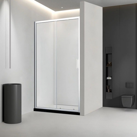 Душевая дверь в нишу VECONI Vianno VN-46 140x195 стекло прозрачное, профиль хром