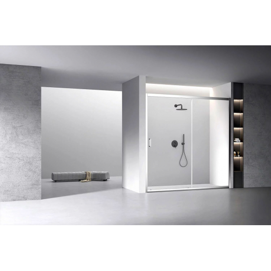 Душевая дверь в нишу VECONI Vianno VN-60 170x195 стекло прозрачное, профиль хром