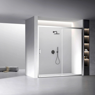 Душевая дверь в нишу VECONI Vianno VN-60 190x195 стекло прозрачное, профиль хром