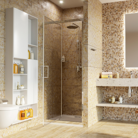 Душевая дверь в нишу WASSERKRAFT Salm 27I04 90x200