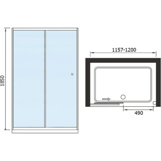 Душевая дверь в нишу WeltWasser WW200 200S2-120