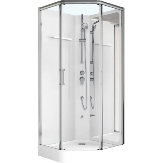 Душевая кабина AQUANET Passion P 2.0 90x90, профиль хром, стекло прозрачное