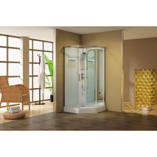 Душевая кабина AQUANET Passion P 2.0 90x90, профиль хром, стекло прозрачное