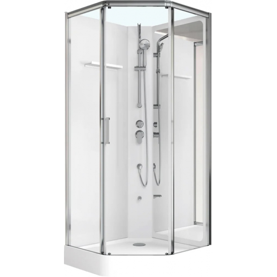 Душевая кабина AQUANET Passion P 2.0 90x90, профиль хром, стекло прозрачное